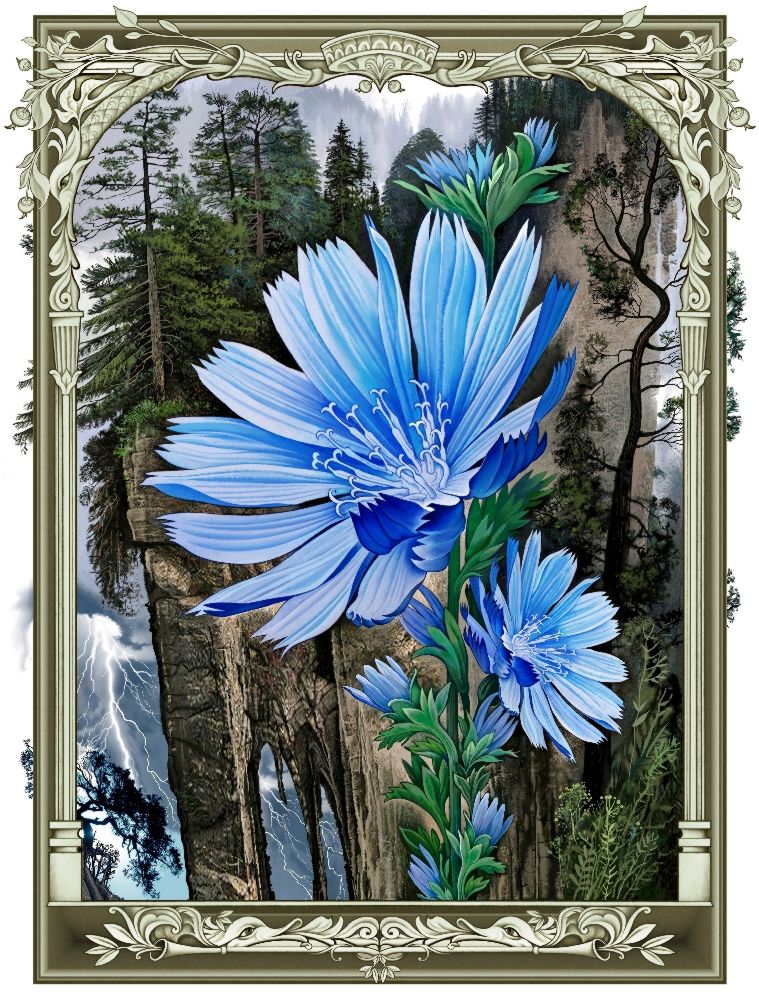 Blauen Blumen van Konstantin Avdeev