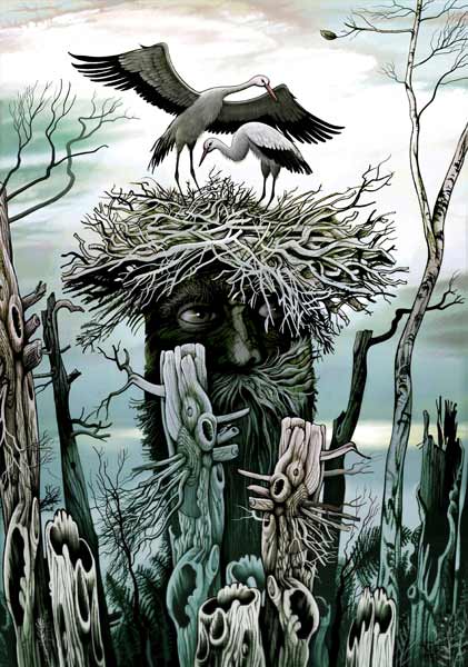 Das Nest. Die Störche. van Konstantin Avdeev