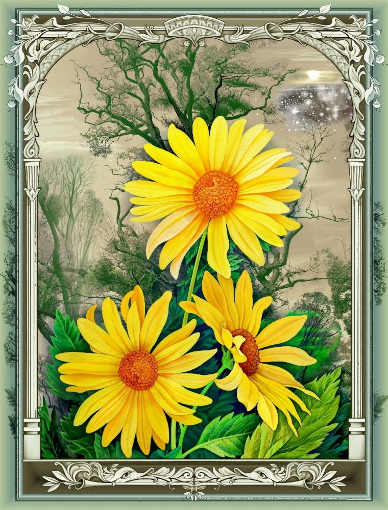 Die gelbe Blumen (Variante) van Konstantin Avdeev