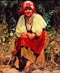 Junges Mädchen aus Weissrussland (Studie zum Gemälde 'Anushka')