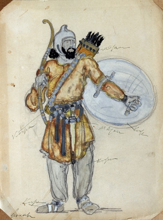 Costume design for the opera Prince Igor by A. Borodin van Konstantin Alexejewitsch Korowin