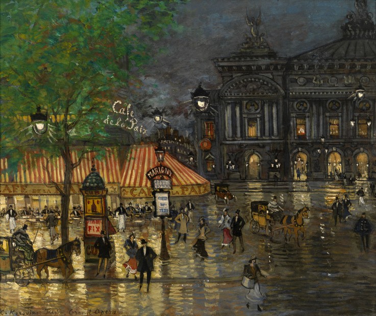 Place de l'Opéra, Paris van Konstantin Alexejewitsch Korowin