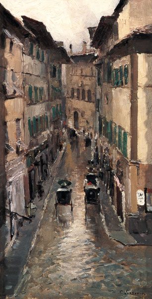 Rain in Florence van Konstantin Alexejewitsch Korowin