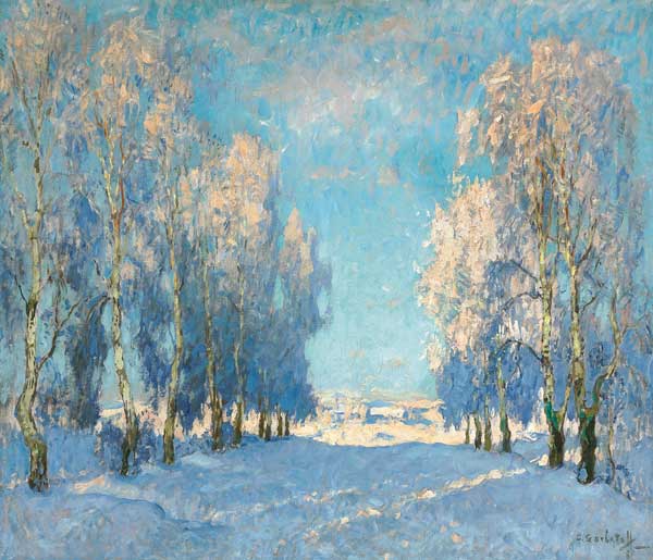 Wintertag van Konstantin Ivanovich Gorbatov