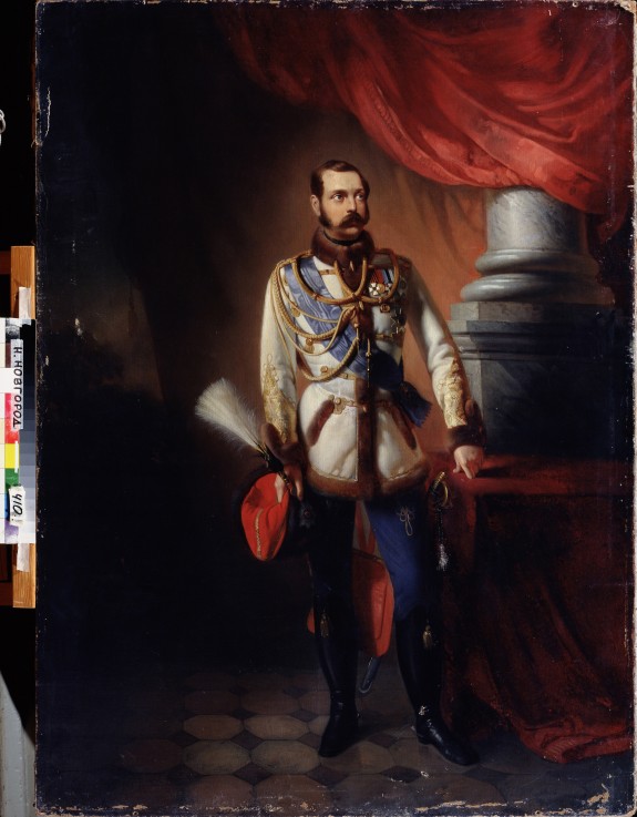 Portrait of Emperor Alexander II (1818-1881) van Konstantin Jegorowitsch Makowski