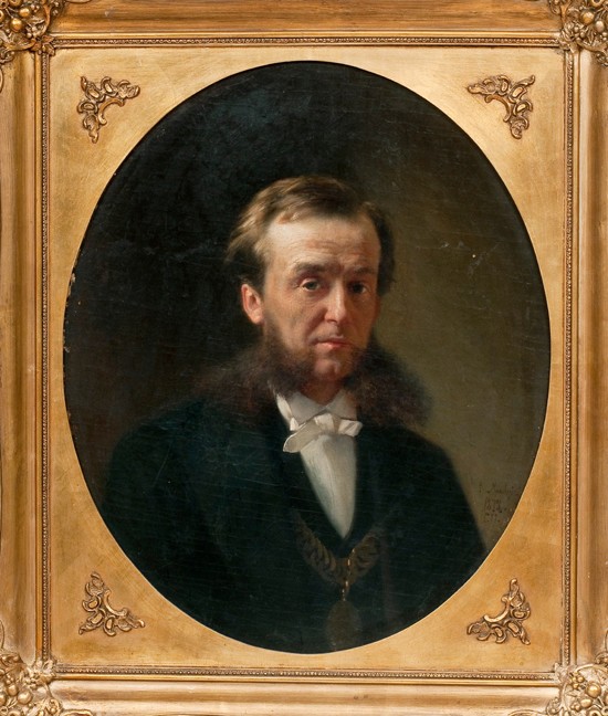 Portrait of Count Pyotr Aleksandrovich Valuev (1815-1890) van Konstantin Jegorowitsch Makowski