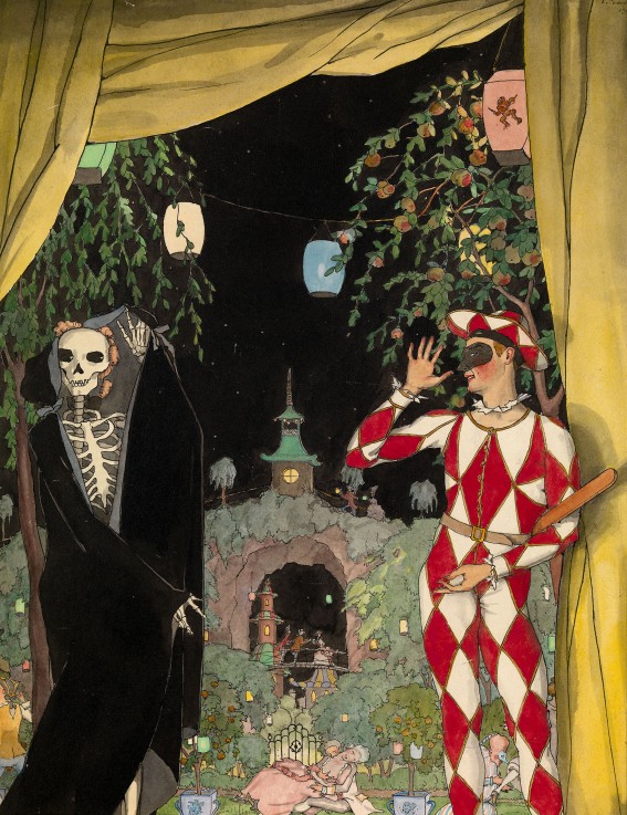 Harlequin and Death van Konstantin Somow