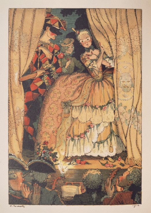 Illustration to "The Book of Marquise" by Franz Blei van Konstantin Somow