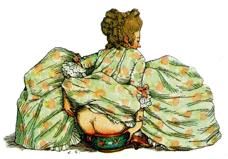 Le Pot de Chambre. Illustration to the "Livre de la Marquise" van Konstantin Somow