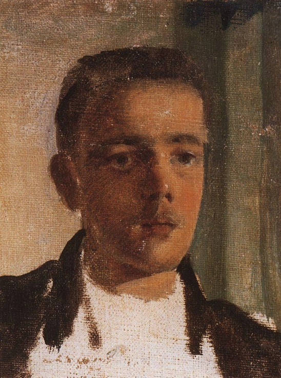 Portrait of Sergei Dyagilev (1872-1929) van Konstantin Somow