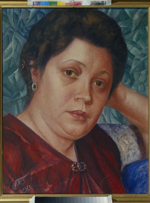 Portrait of the Opera singer Vera Petrova-Zvantseva van Kosjma Ssergej. Petroff-Wodkin