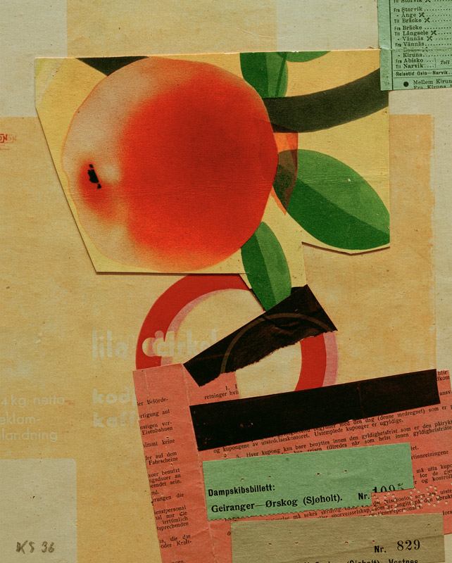 Ohne Titel (Mit rotem Apfel) van Kurt Schwitters