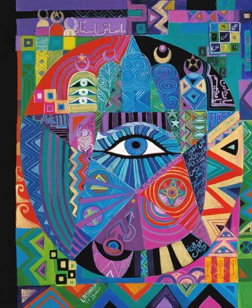 Eye of Destiny, 1992 (acrylic on canvas)  van Laila  Shawa
