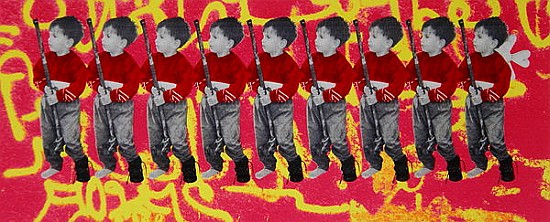 Children of War, children of peace, 1996 (silkscreen on canvas) (see also 279269)  van Laila  Shawa