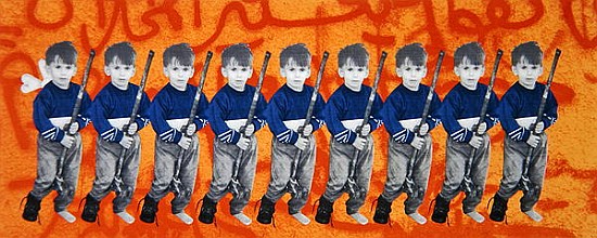Children of War II. 1995 (silkscreen on canvas)  van Laila  Shawa
