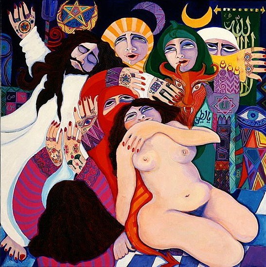 Exorcism "The Zar", 1992 (acrylic on canvas)  van Laila  Shawa