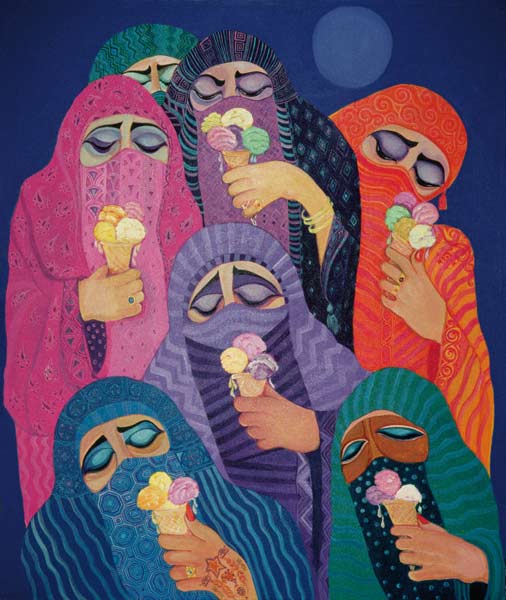 The Impossible Dream, 1989 (acrylic on canvas)  van Laila  Shawa