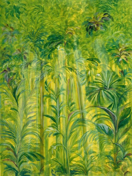 Rain Forest, Malaysia, 1990 (acrylic on canvas)  van Laila  Shawa