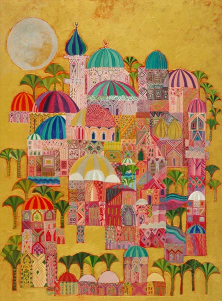 The Golden City, 1993-94 (acrylic on canvas)  van Laila  Shawa