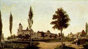 Das Kloster Ottobeuren von Westen van Landschaftsmaler