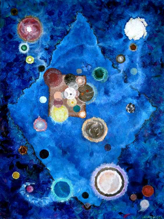 Abstrakt III – blau van Peter Lanzinger