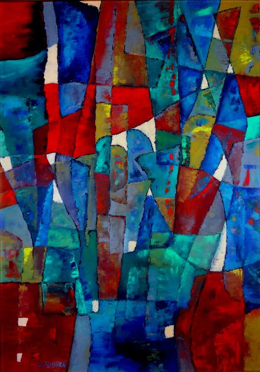Abstrakt I – rot, grün, blau
70 x 100 cm van Peter Lanzinger