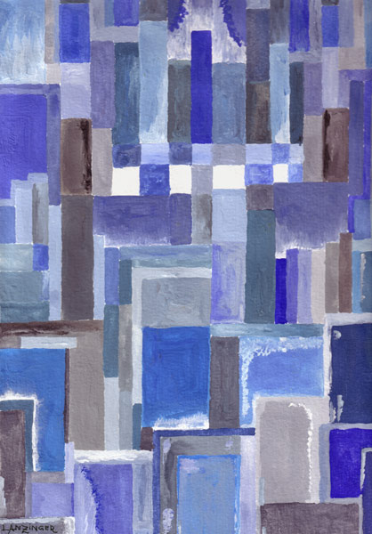 Farbenspiel grau/blau van Peter Lanzinger