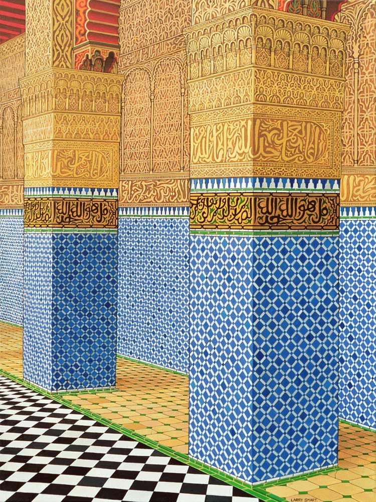Koranic School, Fez, 1998 (acrylic on linen)  van Larry  Smart