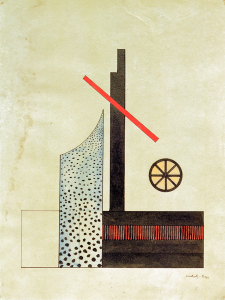 Komposition mit Rad van László Moholy-Nagy
