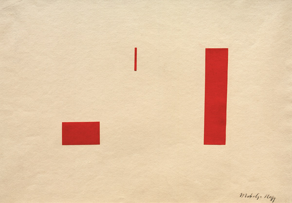 Zonder titel (Rote Collage / Rotes Klebeil - László Moholy-Nagy van László Moholy-Nagy