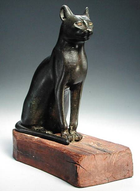 Seated cat van Late Period Egyptian