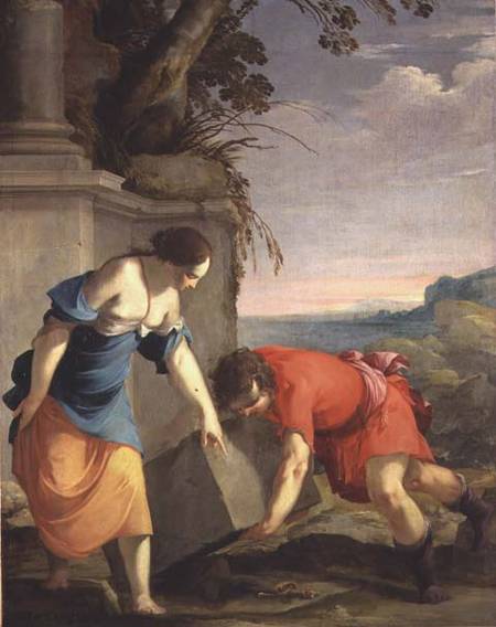 Theseus Finding his Father's Sword van Laurent de La Hire or La Hyre