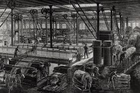 The main workshop of the 'Rime et Renard' factory at Orleans, from 'Les Grandes Usines' by Turgan (e