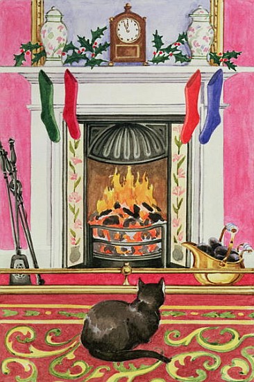 Fireside Scene at Christmas  van Lavinia  Hamer