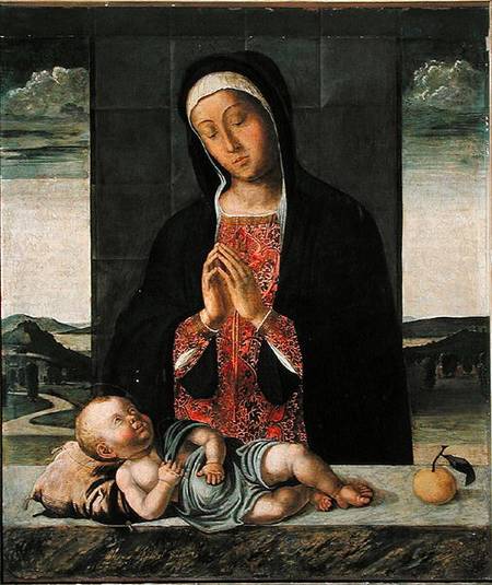 Virgin adoring the Child van Lazzaro Bastiani
