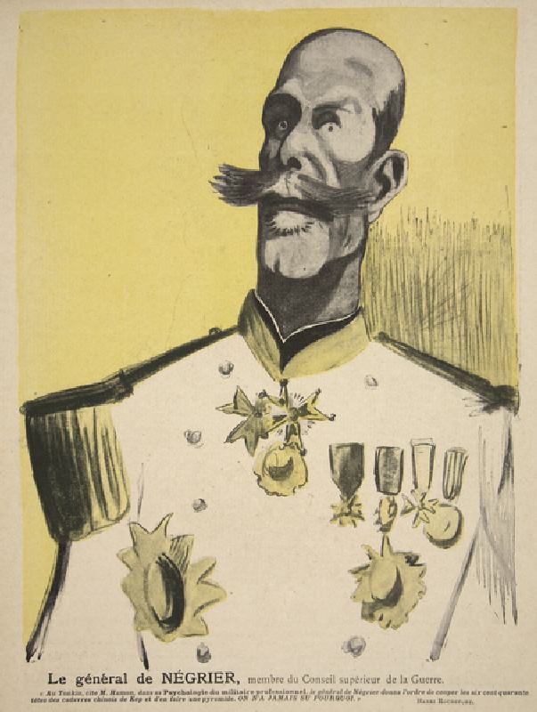 General Negrier, member of the War Council, illustration from Lassiette au Beurre: Nos Generaux, 12t van Leal de Camara