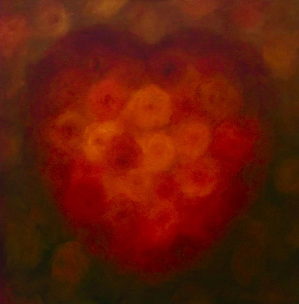 Heart of Gold Heart with roses van Lee Campbell