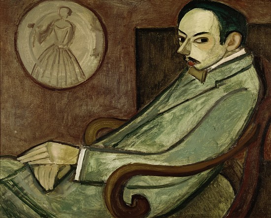 Portrait of Pierre-Jean Jouve (1887-1976) van Henri Le Fauconnier