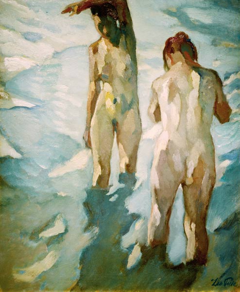 Akte im Wasser, 1914. van Leo Putz