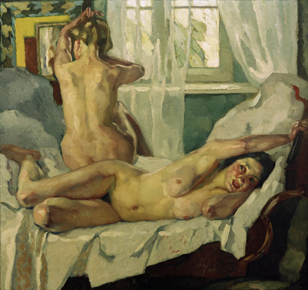 Am Morgen, 1915. van Leo Putz