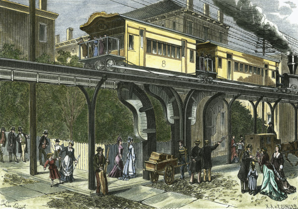 New York , Elevated Railway van Leo von Elliot