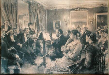 The Quartet or The Musical Evening at the House of Amaury Duval van Leon Augustin Lhermite