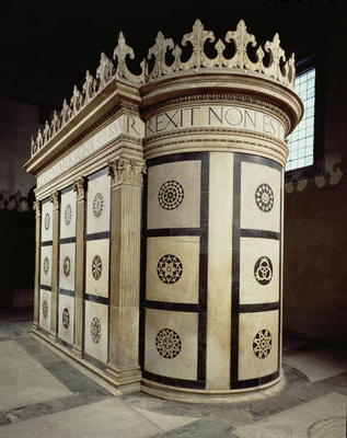 The Little Temple of the Holy Sepulcre in the Capella Rucellai, 1467 (marble) van Leon Battista Alberti