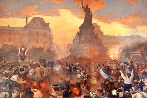 Karneval in Paris zu Ehren der russischen Marine am 05. Oktober 1893 van Leon Nikolajewitsch Bakst