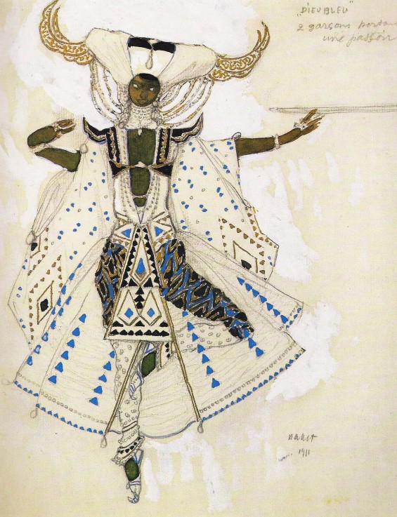 Costume design for the Ballet "Blue God" by R. Hahn van Leon Nikolajewitsch Bakst