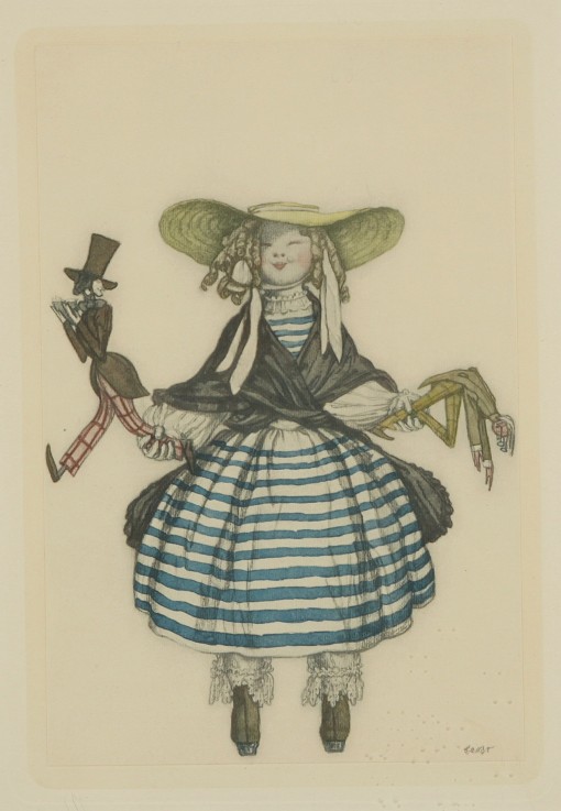 Costume design for the ballet The Fairy Doll by J. Bayer van Leon Nikolajewitsch Bakst