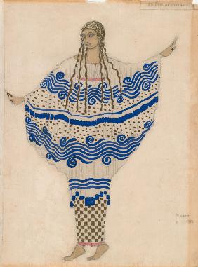 Nymph. Costume design for the ballet The Afternoon of a Faun by C. Debussy