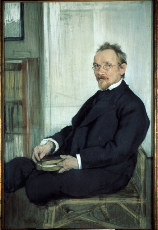 Portrait of the writer and philosopher Vasily V. Rozanov (1856-1919) van Leon Nikolajewitsch Bakst