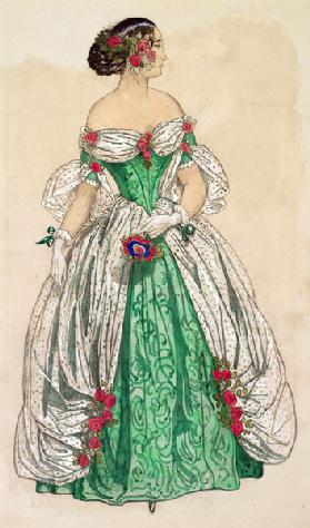 Costume design for the ballet Les Papillons by Robert Schumann
