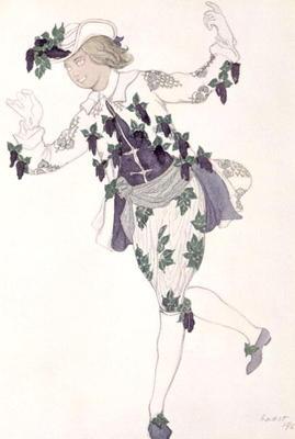 Costume design for the Pageboy of the Fairy Lilac, from Sleeping Beauty, 1921 (colour litho)